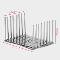 Держатель кухонный для крышек, сковород, тарелок, нержавеющая сталь, 7 делений