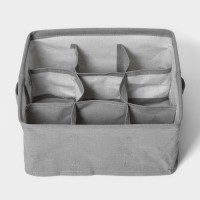 Органайзер для хранения белья LaDо́m, 9 ячеек, 28×28×11 см, серый