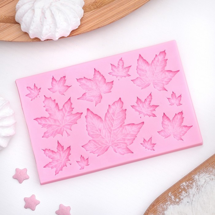 Молд «Листья», 9,5×6,3 см, цвет МИКС