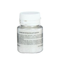 Декоративные блёстки LUXART LuxGlitter (сухие), 20 мл, размер 0.2 мм, белый, фракция