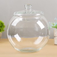 Ваза "Шаровая"  5л с крышкой горл.d-16, 20х23 см (без крышки h-17см)