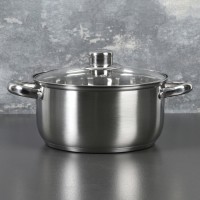 Кастрюля Доляна «Гретте», 2,3 л, d=18 см, стеклянная крышка, капсульное дно