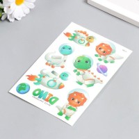 Татуировка на тело цветная "Динозавры и транспорт" МИКС 16х11 см