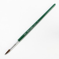 Кисть для рисования из волоса пони круглая № 6 короткая ручка