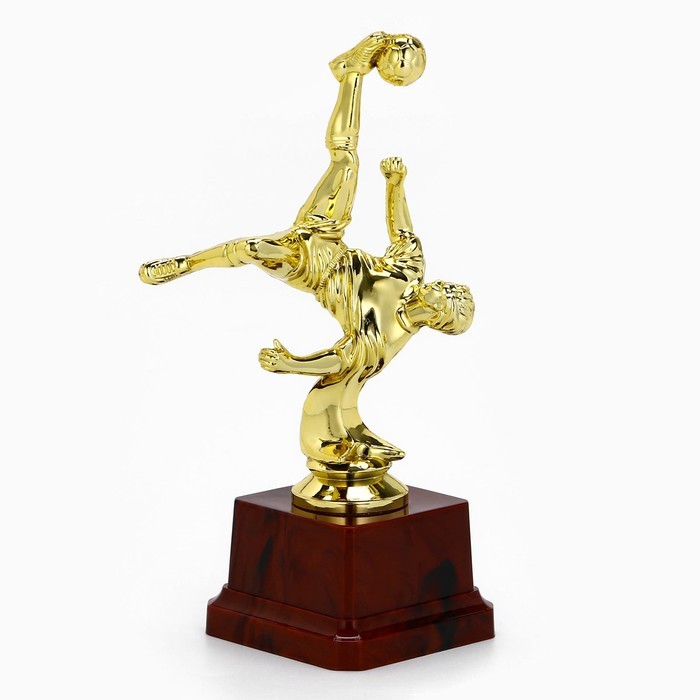 Кубок, наградная фигура «Футболист», золото, подставка пластик, 18×9.5×6.5 см