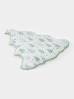 Блюдо сервировочное новогоднее Доляна «Ёлочка», 24.5×24.7×2 см, стекло, белое