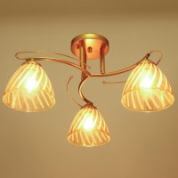 Люстра 1084/3GD 40Вт Е27 золото 52х52х23 см BayerLux