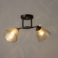 Люстра "Шарлин" 2хЕ27 40Вт черный 46х25х26 см BayerLux