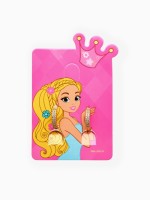 Серьги конго детские в стразах «Выбражулька», d=1 см, белые в золоте