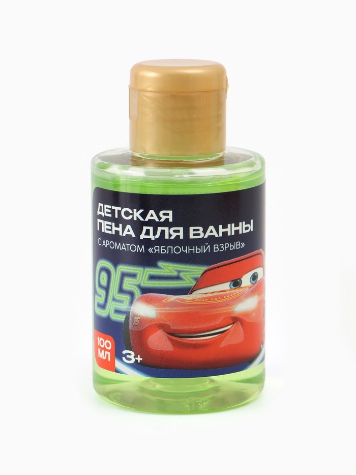 Детская пена для ванны, аромат яблочный взрыв, 100 мл, Тачки