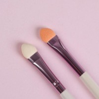 Набор кистей для макияжа, двусторонние, 14 см, 2 шт, цвет МИКС