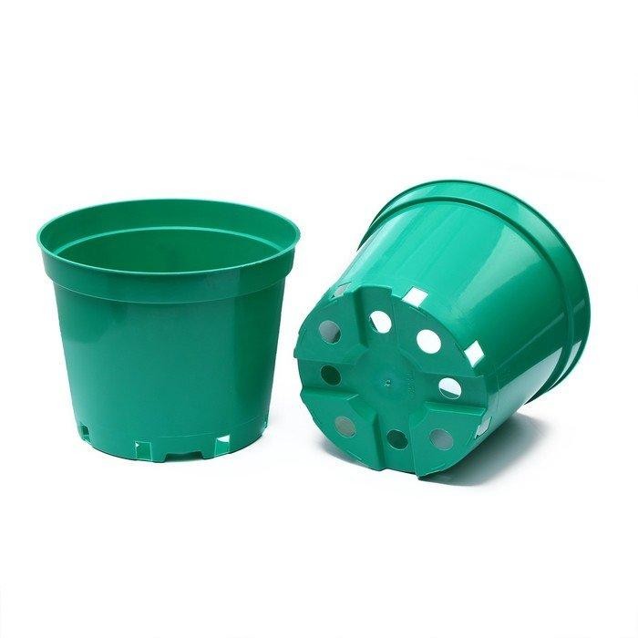 Горшок для рассады, 5 л, 22 × 22 × 18 см, зелёный, Greengo