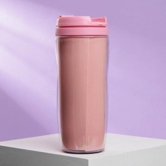 Термостакан со вставкой «Персиковое 8 марта», 350 мл