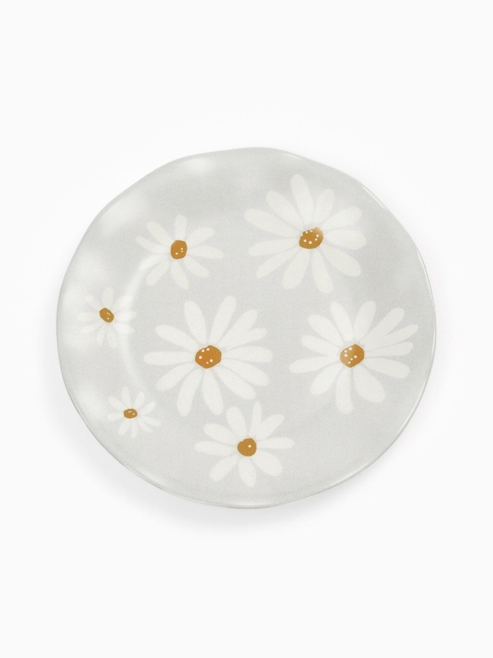 Тарелка плоская «Ромашки», d=21.5 см, керамика