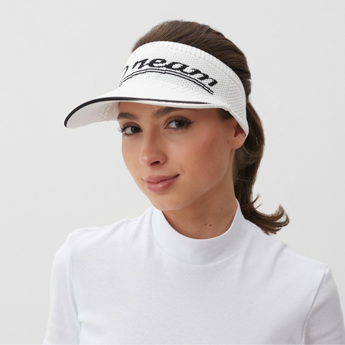 Козырек женский от солнца MINAKU цв.белый, р-р 54-56