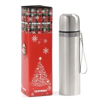 Термос гильза Мастер К, 500 мл, сохраняет тепло 10 ч, нержавеющая сталь, серебристый