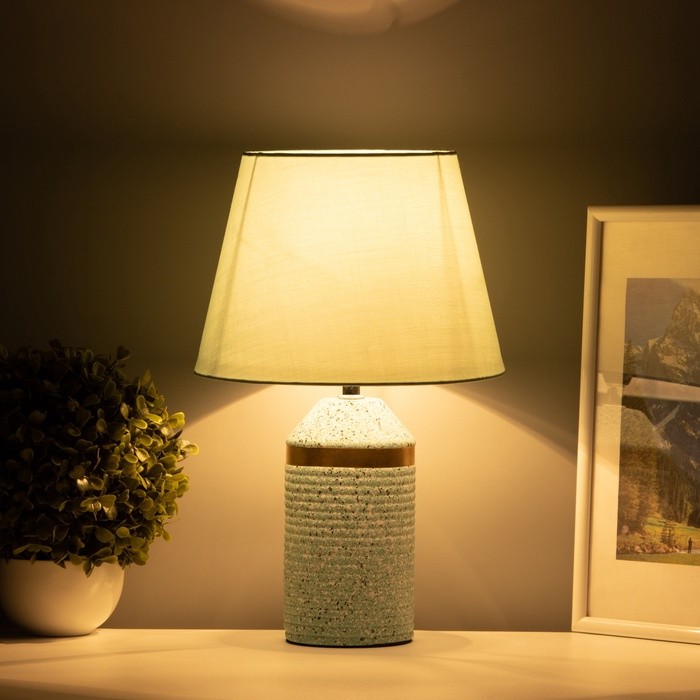 Лампа настольная "Лорена" 1хЕ14 40Вт мятный 22х22х37см