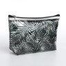 Косметичка на молнии для бассейна, с принтом «Флора», прозрачная/чёрная