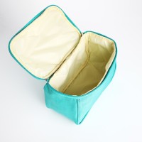 Косметичка на молнии, с ручкой, цвет бирюзовый