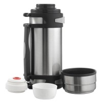 Термос TAKE IT EASY Volume «Колумб», 4 л, с двумя кружками, с ремешком, с помпой, нержавеющая сталь