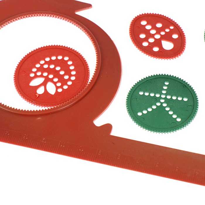 Линейка-спирограф «Зверюшки» Calligrata, 23 см, МИКС