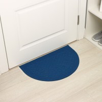 Коврик придверный Доляна «Спираль», полукруглый, влаговпитывающий, без окантовки, 38×58 см, цвет МИКС