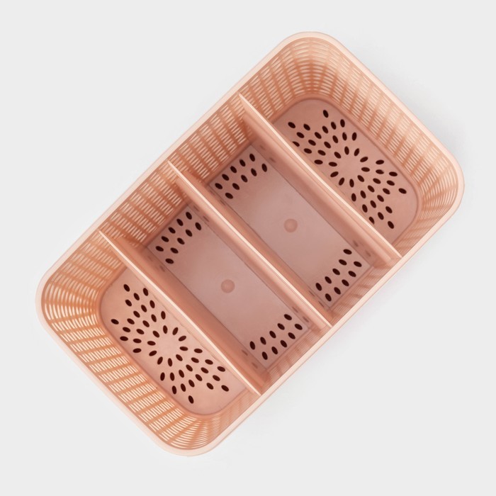 Сушилка для столовых приборов Доляна «Геш», 4 отделения, 17.5×10.5×12 см, МИКС