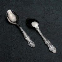 Ложка чайная «Тройка», h=14 см, толщина 1,5 мм, художественная роспись