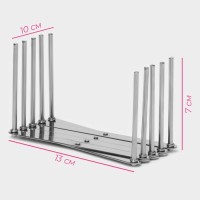 Держатель кухонный Доляна для крышек, сковород, тарелок, нержавеющая сталь, 4 деления