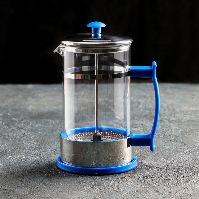 Френч-пресс Доляна «Риц», 600 мл, цвет коричневый