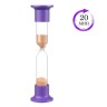 Песочные часы настольные на 20 минут, h-20 см, d - 4.4 см, упаковка пакет, микс