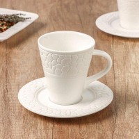 Чайная пара Magistro «Паутина», чашка 220 мл, 12×9×10 см, блюдце d=15 см