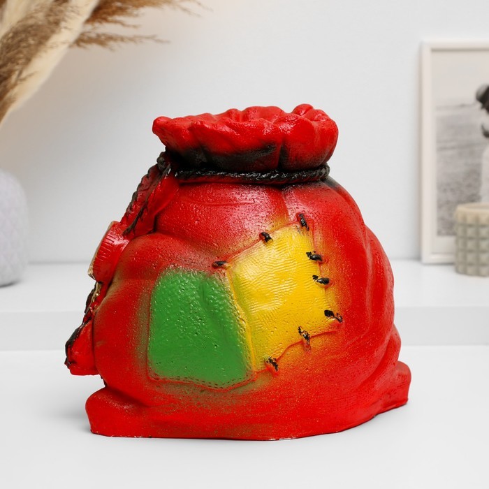 Копилка "Мешок заначка" красный 22х27см