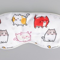 Маска для сна «Котички», 20 х 9 см, белая