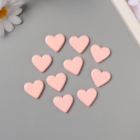 Бусины для творчества акрил "Сердечки гладкие" розовый 2,4х2х0,5 см
