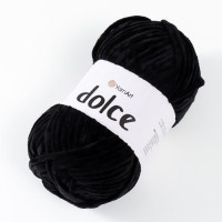 Пряжа "Dolce" 100% микрополиэстер 120м/100гр (742 черный)