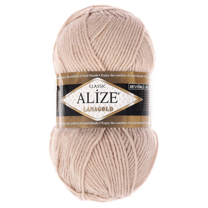 Пряжа "Lanagold" 51% акрил, 49% шерсть 240м/100гр (585 камень)