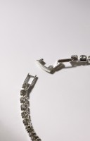 Браслет со стразами «Лёд» элегантность, 1 ряд, цвет белый в серебре, 18 см