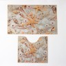 Коврики для ванной и туалета Доляна «Ракушки», 2 шт: 40×45 см, 45×75 см