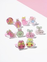 Кольцо детское Выбражулька «Зверюшки», форма МИКС, безразмерное, цвет МИКС