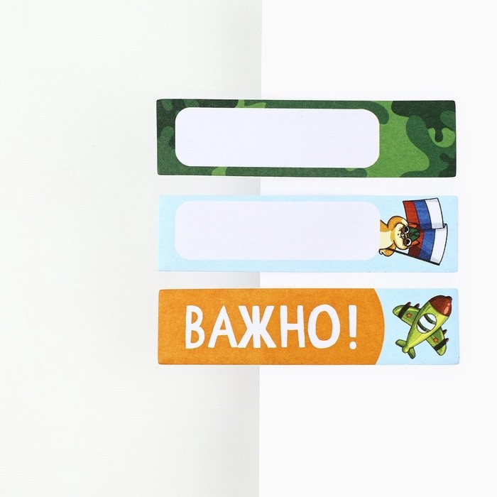 Подарочный набор, мини ручка и стикеры-закладки 20 л «С 23 февраля!»