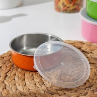 Набор салатников «Радуга», 5 шт: d=18/16/14/12/10 см, с крышками, МИКС