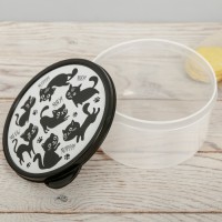 Ланч-бокс круглый «Мур, мяу», 150 мл