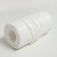 Пряжа "Для вязания мочалок" 100% полипропилен 300м/75±10 гр (белый матовый)