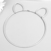 Кольцо металл для изготовления ловца снов "Мишка" 0,2х16х13 см