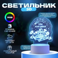 Светильник "Нельзя сдаваться" LED RGB от сети RISALUX