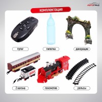 Железная дорога «Скорый поезд», радиоуправление, эффект дыма