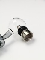 Трубка для курения из стекла, темно-серая, 12.5 х 4.5 х 3 см