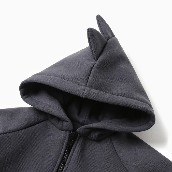 Костюм: толстовка и брюки Крошка Я Dino, рост 68-74, темно-серый