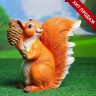 Садовая фигура из полистоуна «Белка с шишкой», 28×12×27 см